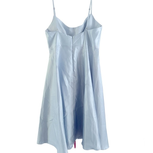 NWT Alfred Sung Spaghetti Strap Satin Midi Cocktail Dress Size 16 MSRP$206 - Picture 3 of 5